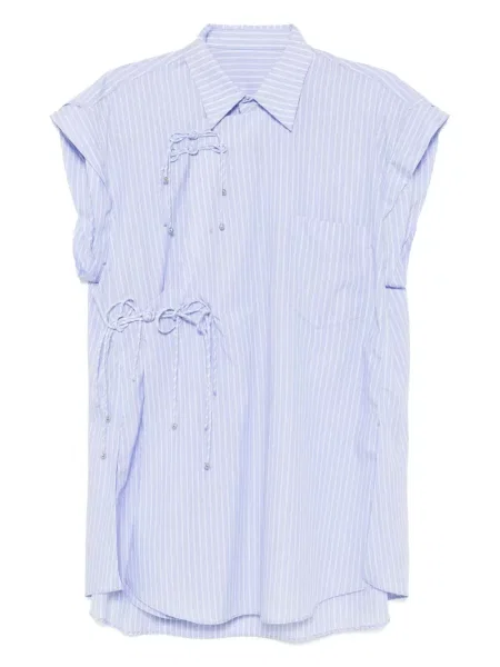 Koszula Jnby bez rękawów w paski niebieska