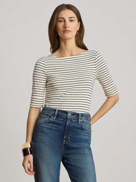 Lauren Ralph Lauren Tričko krémová čierna