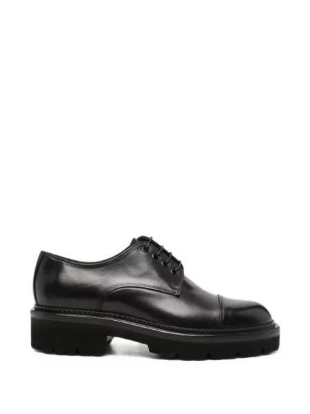Șapcă Corneliani cu șireturi din dantelă chunky negru