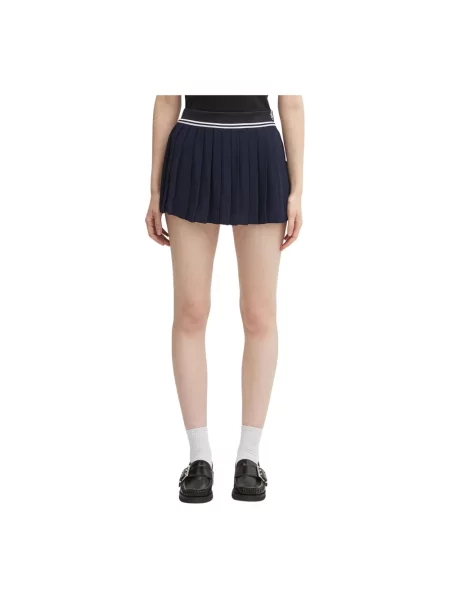 Sporty & Rich spódnica Src Logo Abigail granatowy mini rozkloszowana niebieska