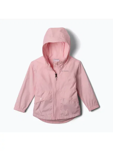 Kurtka przeciwdeszczowa dziecięca Columbia Rainy Trails II Fleece satin pink różowa