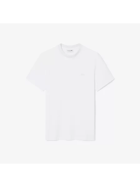 Lacoste Żakardowy T-Shirt Piké Z Logo Commuter biały