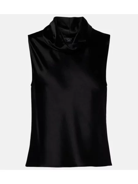 Top Leset din satin negru