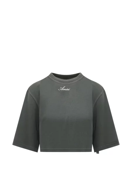 Decupat top Amiri cu autograf gri