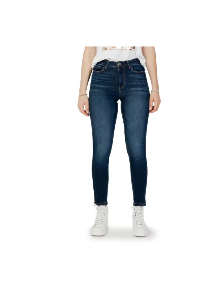 Guess Jeansy Granatowy Skinny Fit niebieskie