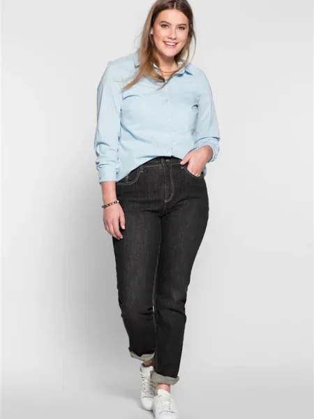 SHEEGO Jeans denim negru