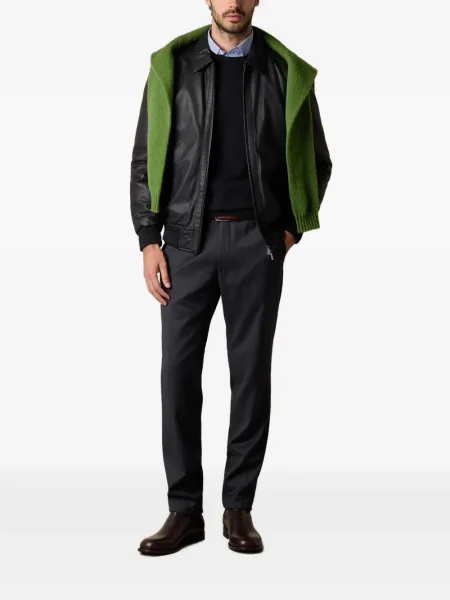 Кожено яке Brooks Brothers черно