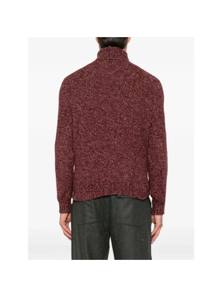 Sweter z golfem Brunello Cucinelli wełniany czerwony