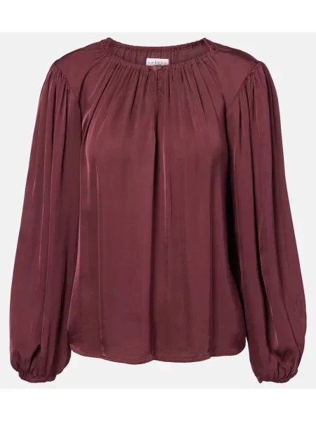 Bluză Velvet din satin maro
