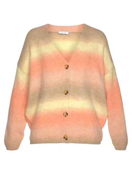 LASCANA Pletena jopa / rumena / oranžna bež