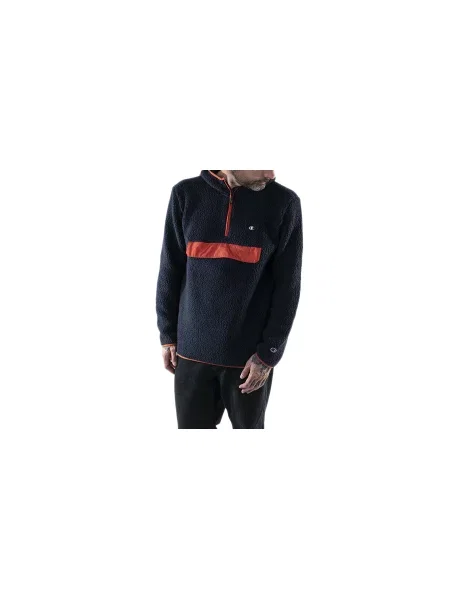 Champion Hooded Half Zip Top Mężczyźni Bluzy i bluzy z kapturem Champion Size: M niebieski