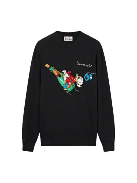 Sweter Mc2 Saint Barth wełniany czarny