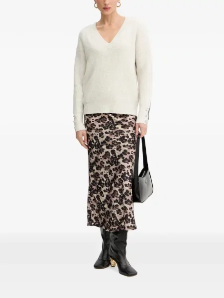 Fusta maxi Morgan cu imagine cu model leopard