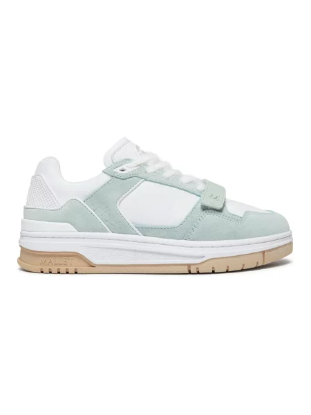 Sneakersy Mallet London skórzane na ramiączkach białe