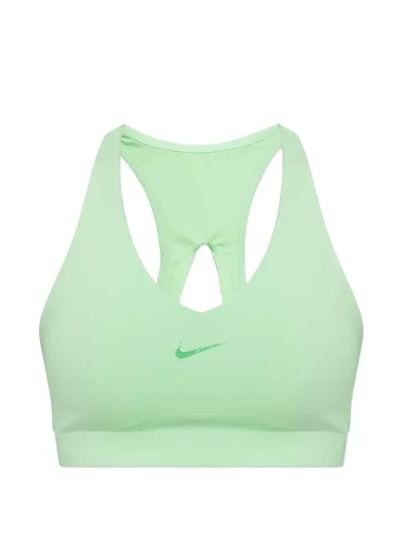 Sutien Nike cu decolteu în V din piele de căprioară cu glugă albastru
