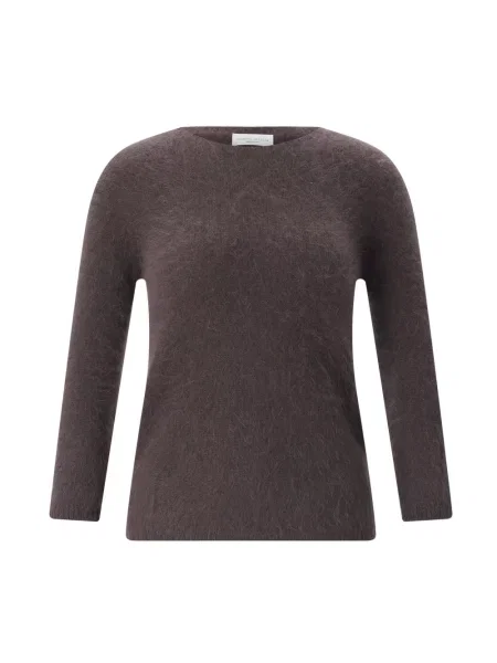 Dzianinowy sweter Roberto Collina brązowy