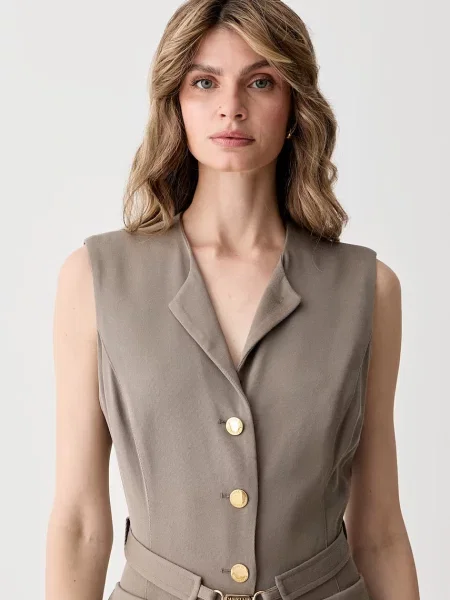 Marciano by Guess рокля тип риза с вълна RASHIDA кафяво