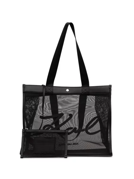 Geantă shopper Karl Lagerfeld cu imagine negru