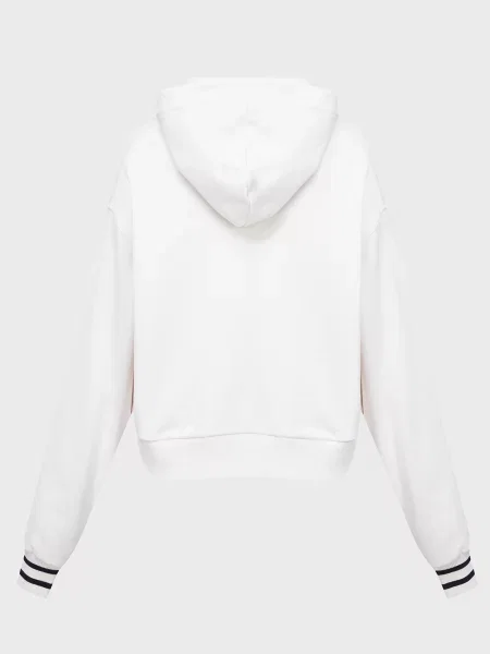 Укорочене худі Tommy Hilfiger біле