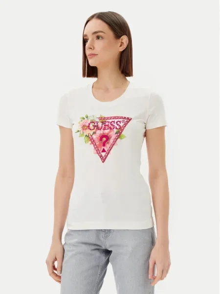 Guess Tricou alb