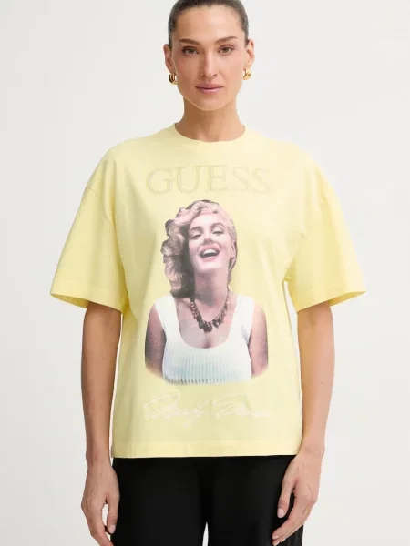 Guess oversize tričko MARILYN MONROE žluté