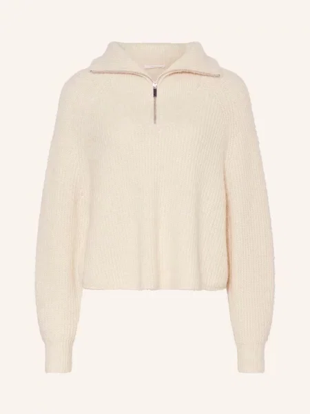 Opus Sweter Typu Troyer Poy beige beżowy