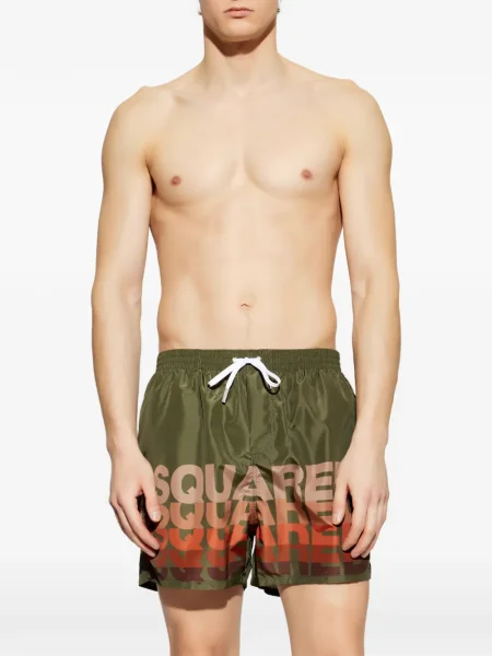 Slip de baie Dsquared2 cu imagine verde