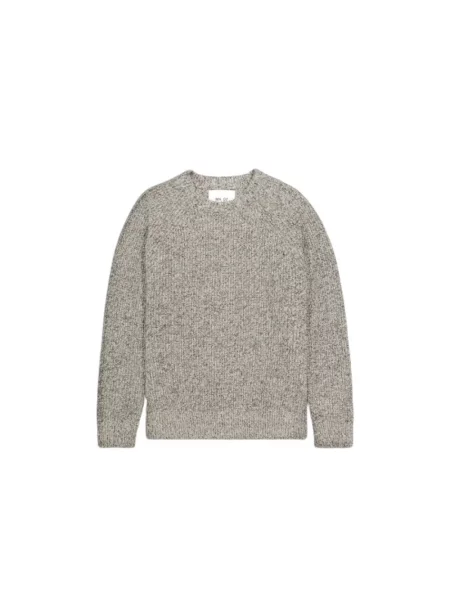 Bluza Nn07 w paski z okrągłym dekoltem klasyczna szara