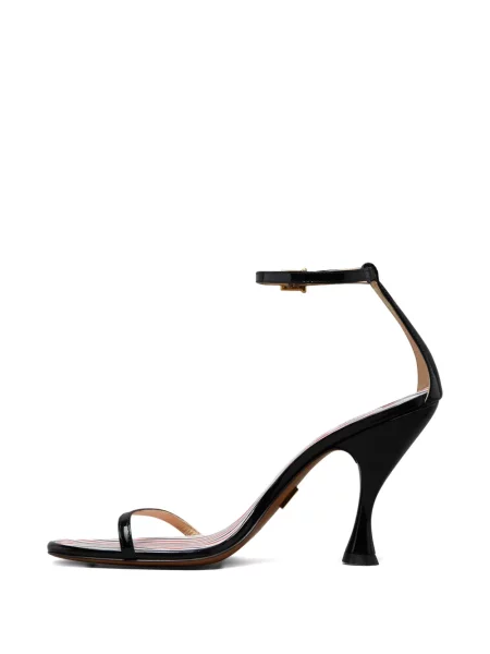 Pantofi cu toc Thom Browne cu dungi negru