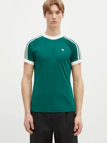 Adidas Originals tricou din lână Cali Tee uni verde