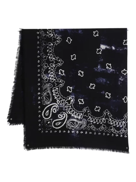Fular Destin cu imagine cu model paisley albastru