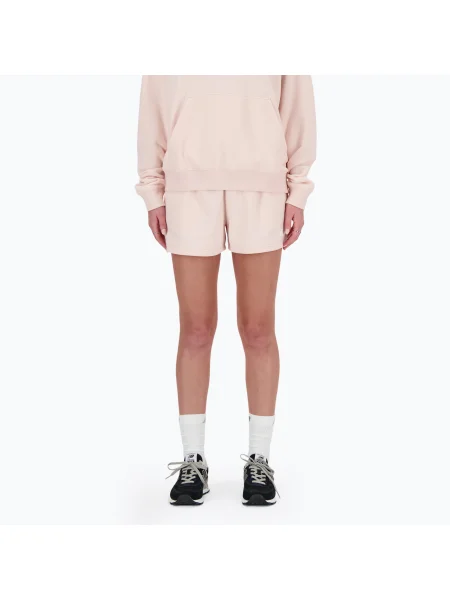 Женски шорти от френска материя New Balance quartzpi розово