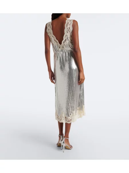 Rochie midi Rabanne din dantelă