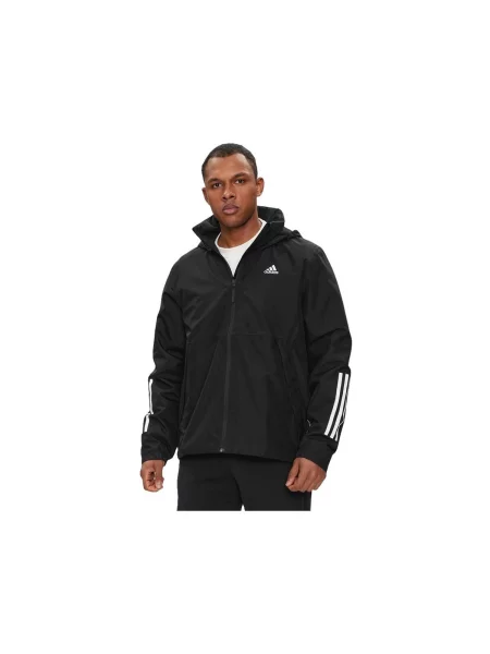 Pruhované sako Adidas čierna