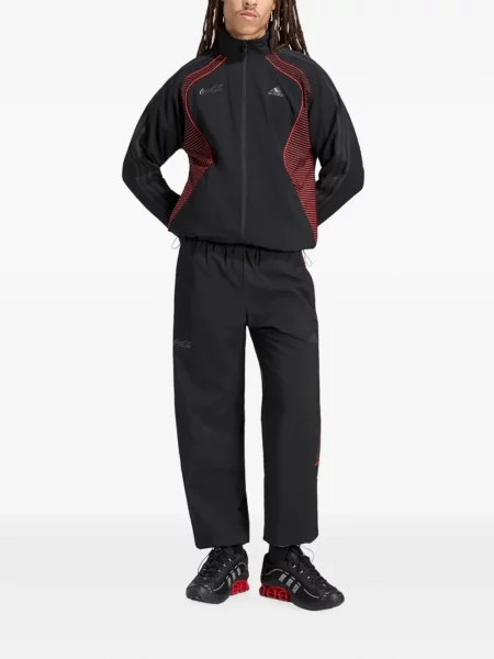 Geacă Adidas alergare cu glugă gri