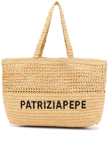 Τσάντα shopper Patrizia Pepe με κέντημα