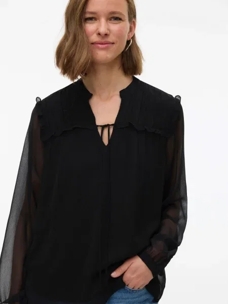 VERO MODA Bluza VMLINEA' crna