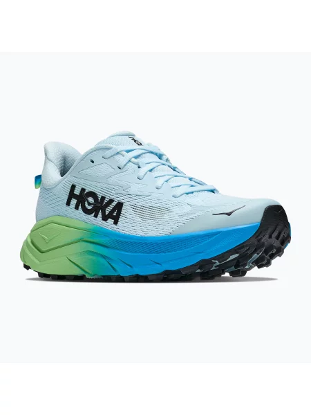 Încălțăminte de alergare pentru femei HOKA Challenger 8 Wide glimmering blue/tart apple albastru