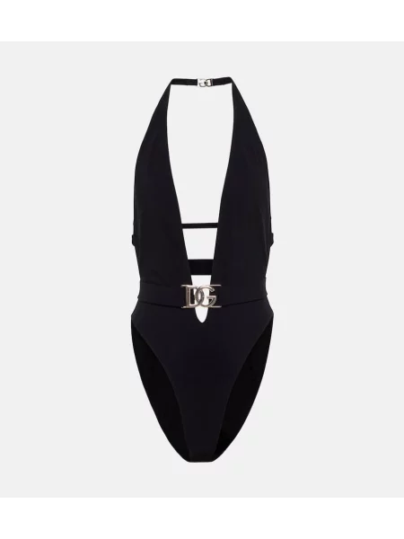 Strój kąpielowy Dolce&gabbana z dekoltem halter czarny