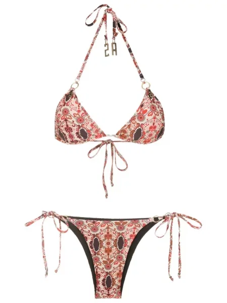 Bikini Amir Slama cu model floral cu imagine cu gât halter