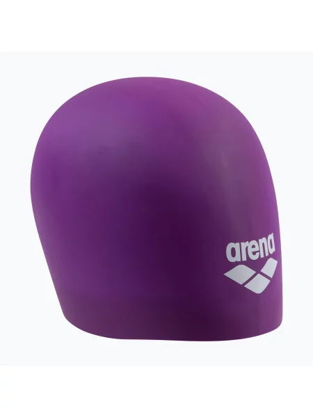 ARENA Plavecká čiapka LONG HAIR sivá / tmavofialová biela
