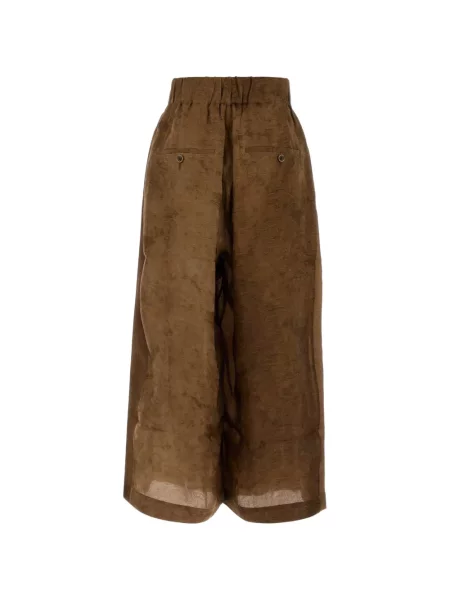 Pantaloni Uma Wang din jacard maro