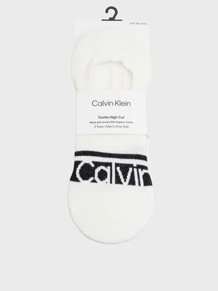 У смужку шкарпетки Calvin Klein з автографом білі