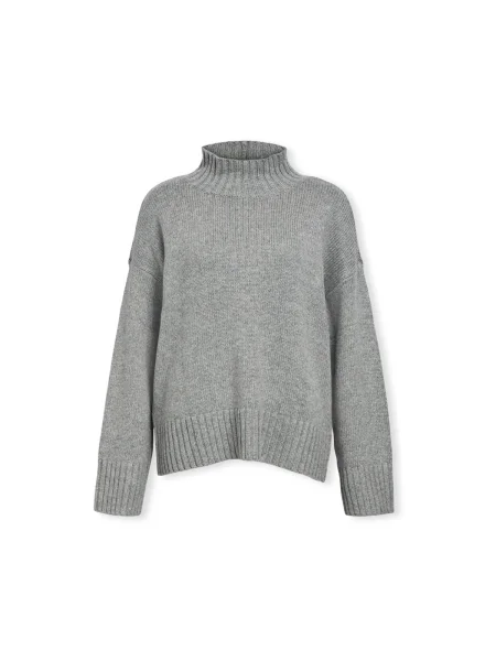 Pulover Object tricotate melange gri