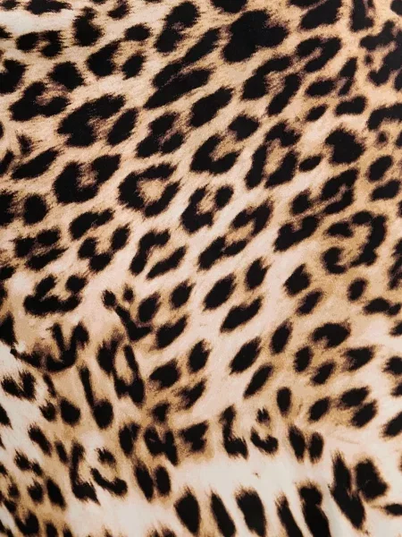 Fustă midi Gestuz cu imagine cu model leopard până la genunchi maro