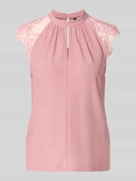 Top Vero Moda z krótkim rękawem różowy