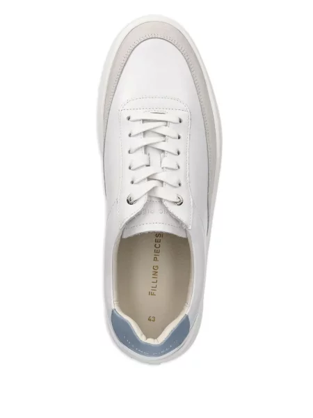 Sneakerși Filling Pieces din piele de căprioară alb