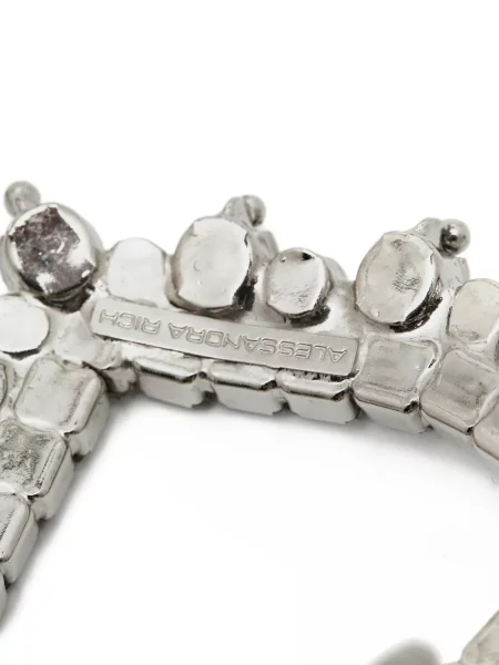 Naušnice Alessandra Rich s uzorkom srca srebrena