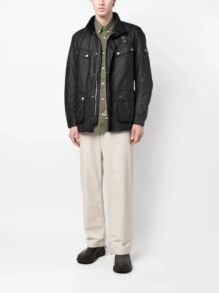 Vaškuotas striukė Barbour International juoda