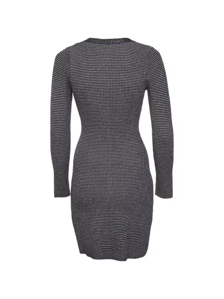 Rochie midi Sandro tricotate cu decolteu în V albastru